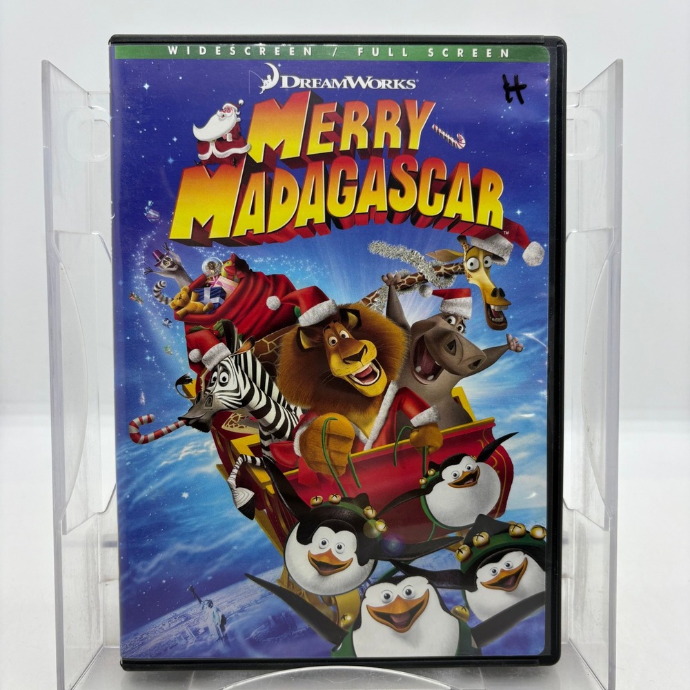Merry Madagascar DVD DreamWorks Animation Holiday Special Widescreen Full Screen